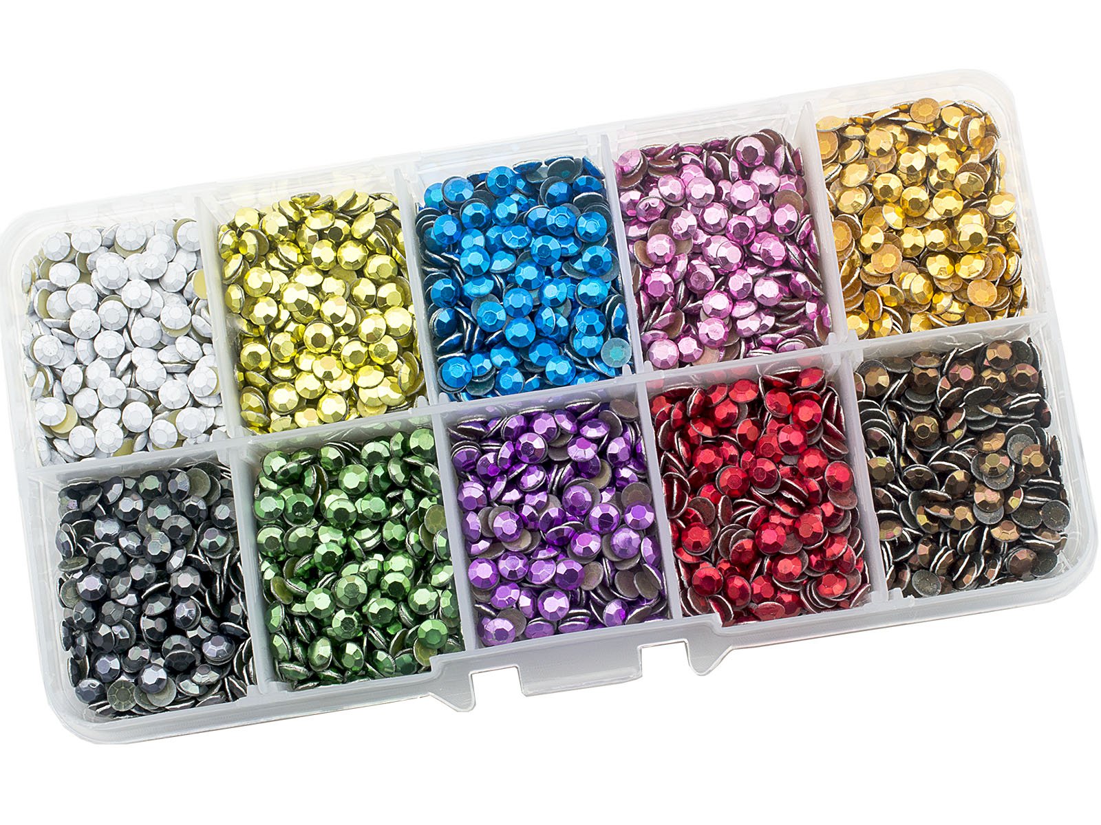 Summer-Ray SS16 4mm Assorted Colours Hot Fix Rhinestuds In Storage Box