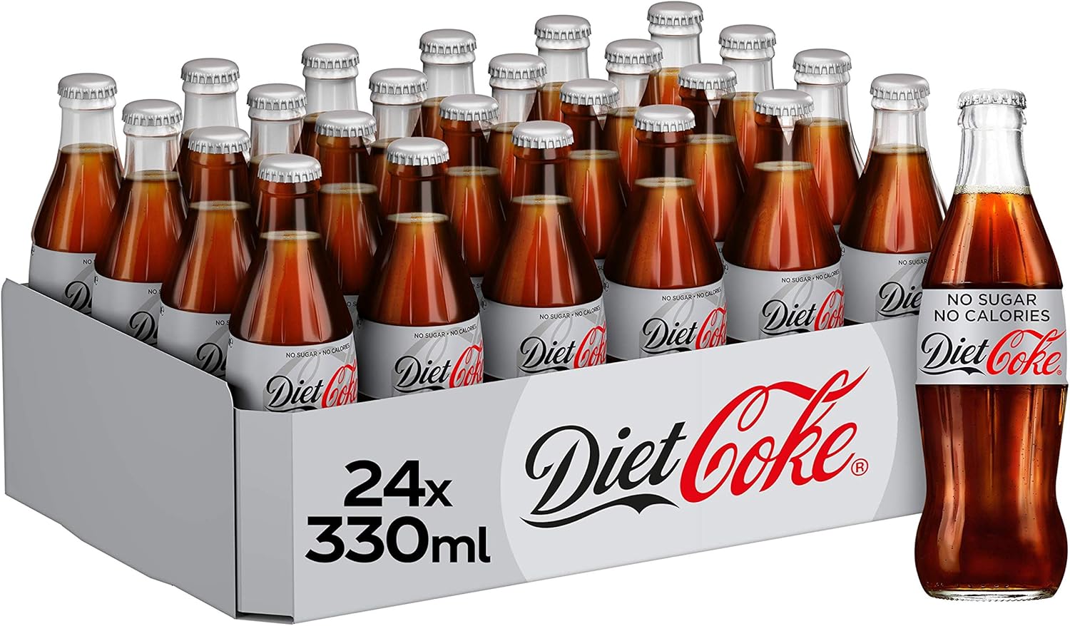 Diet Coke 24 X 330ml Glass Bottles Amazon Co Uk Grocery
