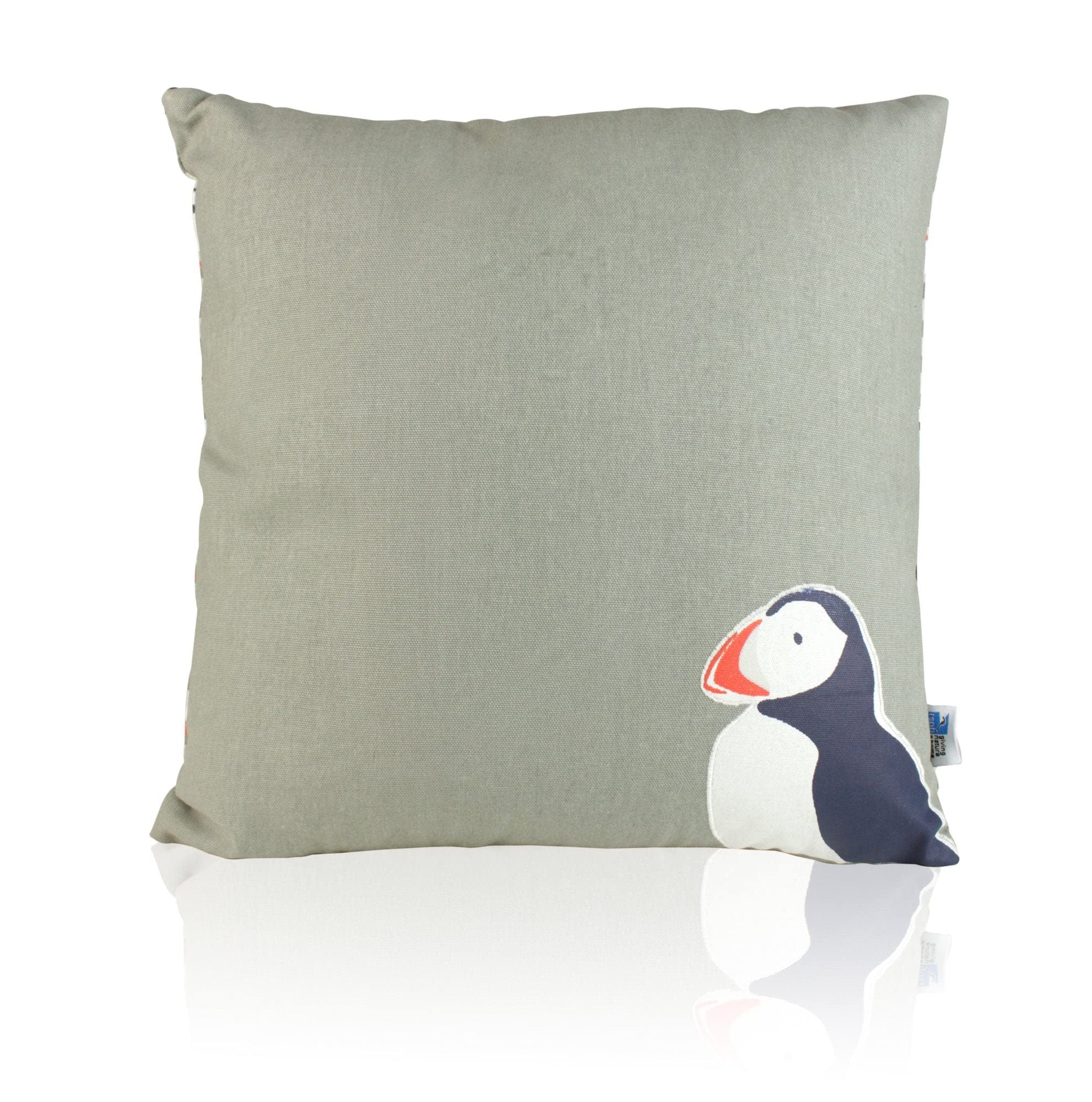 RSPB - Cushions - RSPB Puffin Applique Cushion (Puffin Applique Square)