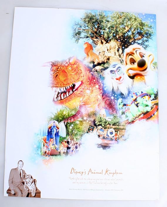 Amazon.com : Animal Kingdom Disney Poster//Walt Disney World 100 Years