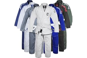 Zafco Sports Brazilian Jiu Jitsu Gi BJJ Gi for Men & Women Grappling gi Uniform Kimonos Light, Preshrunk, with White Belt