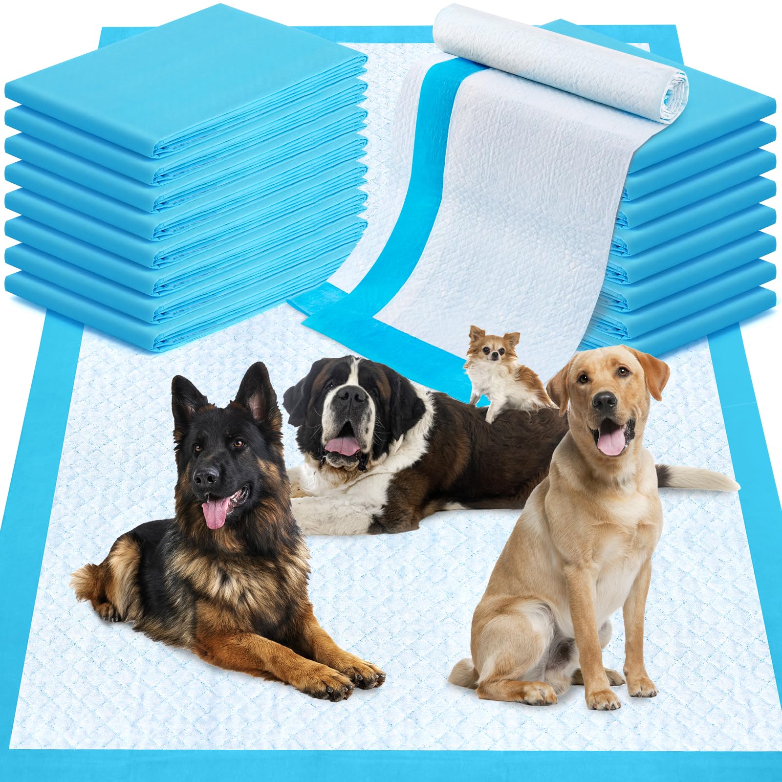 Photo 1 of Pee Pads for Dogs 36"x48" 40 Count, Puppy Pads Extra Large, Disposable Thicken Pet Training Pads for Cats Doggie Rabbits, Incontinence Underpads Ultra Absorbent & Quick-Dry, Leakproof Potty Pads
