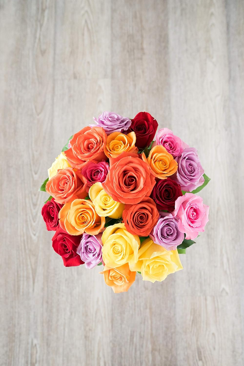 Amazon Com Flowers Two Dozen Rainbow Roses Free Vase Included Fresh Cut Format Rose Flowers Grocery Gourmet Food