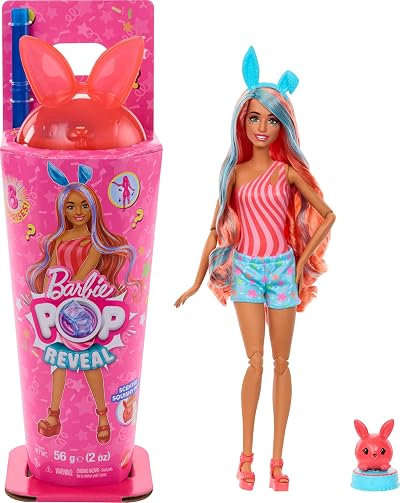 Barbie Pop Reveal Shakes Series Doll & Pet 8 Surprises JCN87