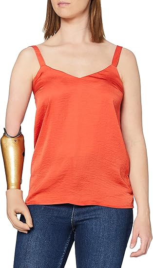 Amazon Co Jp Amazonブランド レディース スパゲッティ サマートップ 赤 10 服 ファッション小物