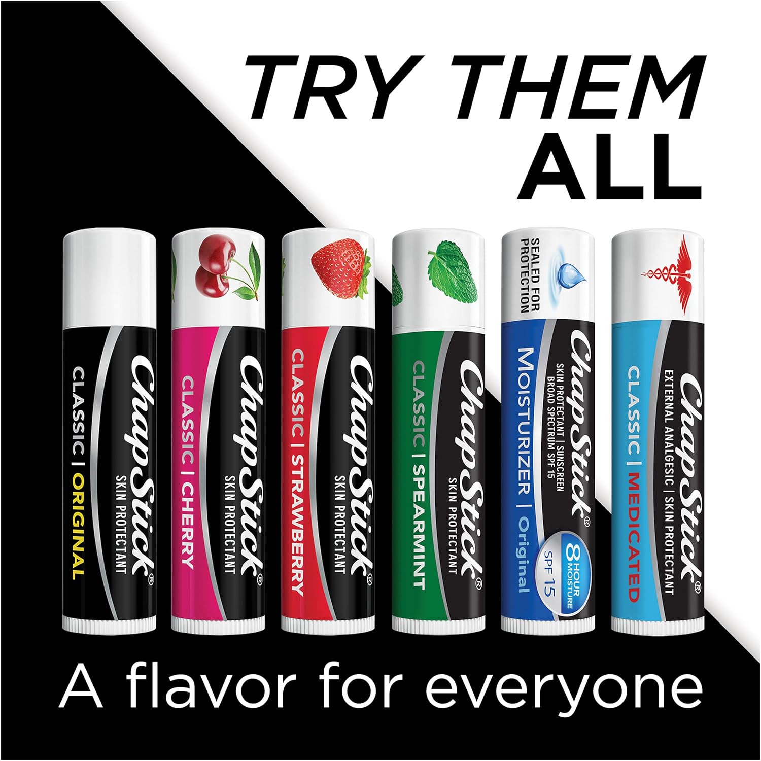 ChapStick Classic Cherry Lip Balm Tube, Flavored Lip Balm for Lip Care on Chafed, Chapped or Cracked Lips, Cherry, Red, 0.15 Oz (Pack of 3): Health & Personal Care