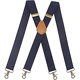 Timiot Mens Suspender 4 Swivel Strong Hooks Adjustable Braces Elastic Comfortable X Style Heavy Duty Strap
