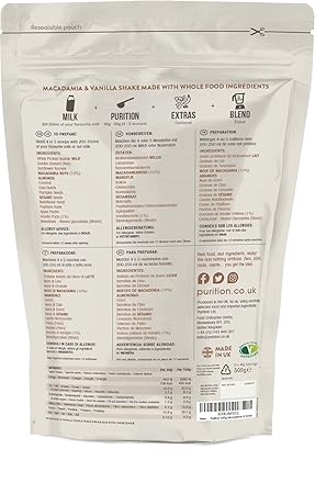 Purition Batido de proteínas de Nueces de Macadamia & Vainilla ...