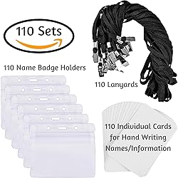 SEE-IT! 330 pcs Make 110 Name Tag Holders with