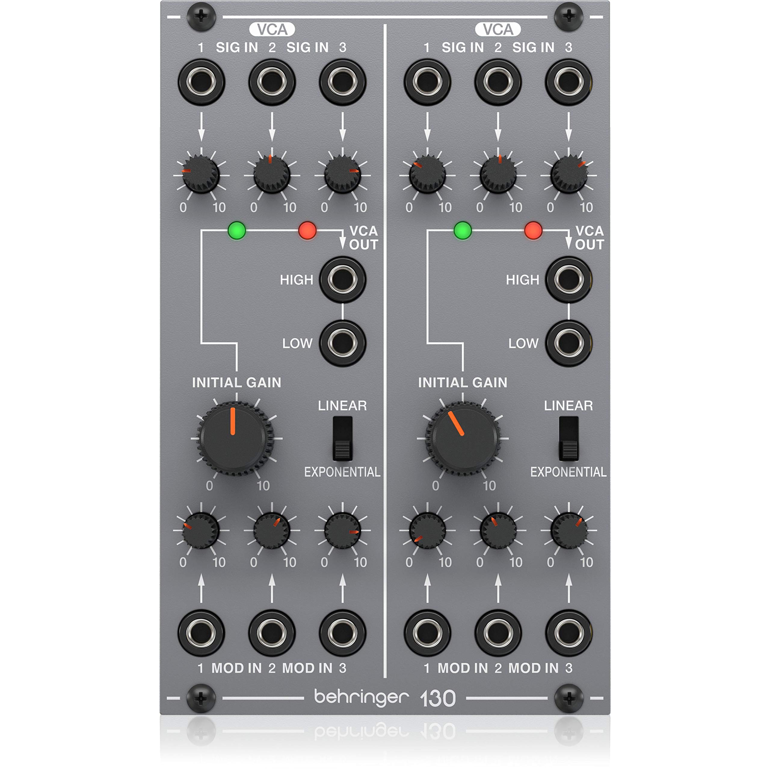 Behringer 130 DUAL VCA Legendary Analog Dual VCA Module for Eurorack — image 1