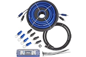InstallGear 4 Gauge CCA Amp Install Kit - Amplifier Wiring Kit with 5.18 m Power Wire - 0.91 m Ground Wire, 5.18 m RCA Cable,