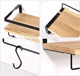 AGM Floating Shelves Wall Mounted Set of 2 with Towel Bar and Hooks view 5