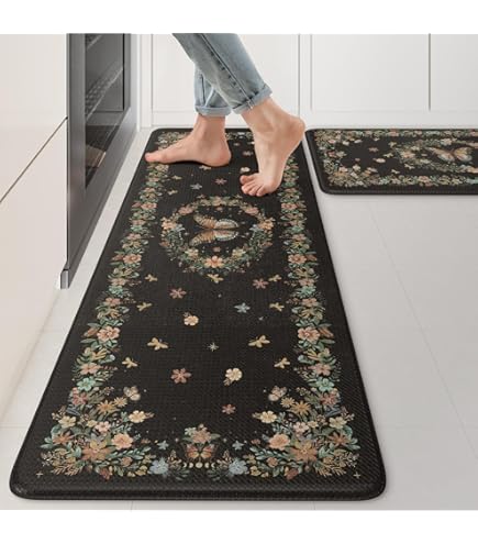 Collive Kitchen Mats Cushioned Anti Fatigue, Modern