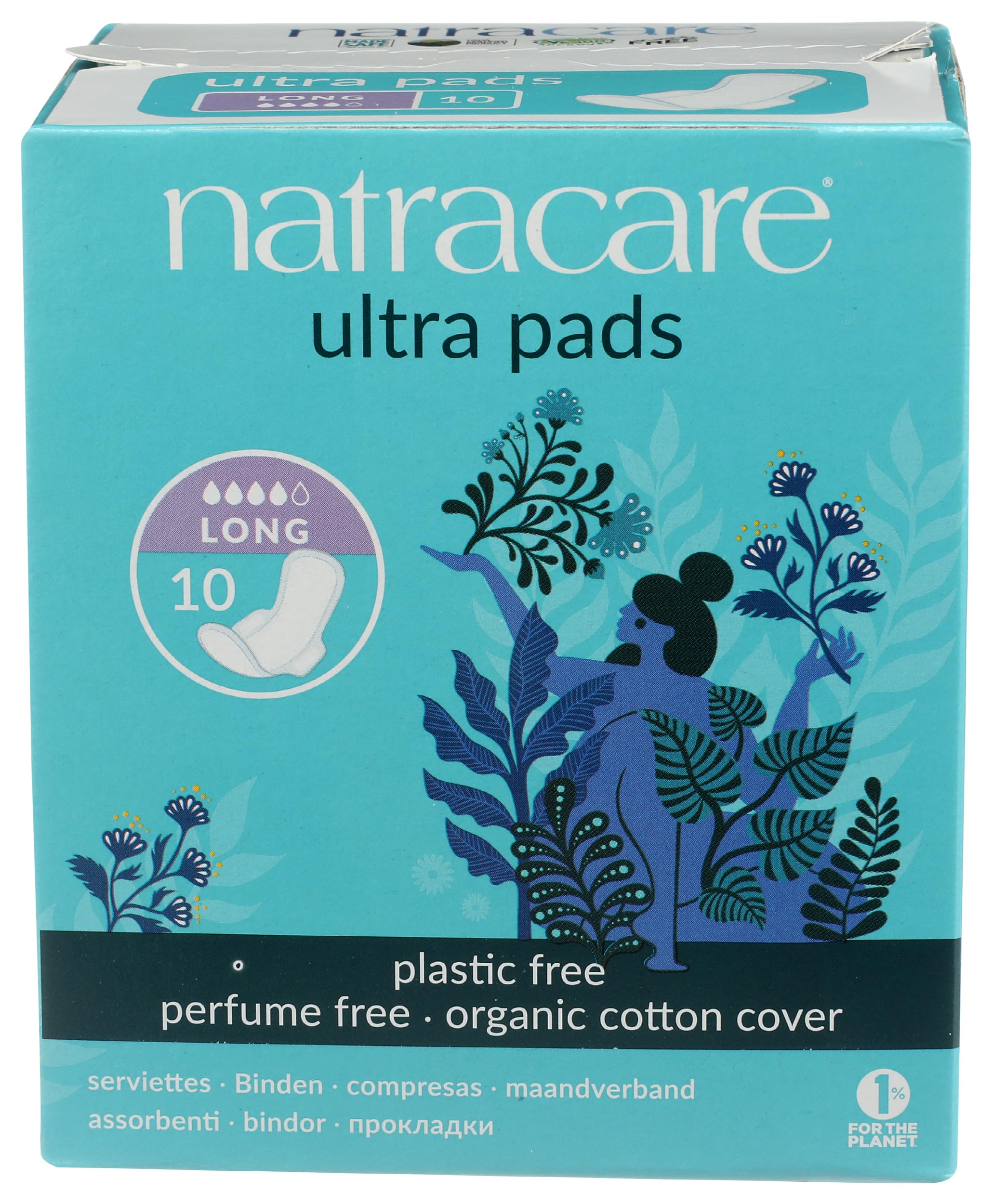 Natracare Organic Cotton Ultra Pads 14 Long Flow