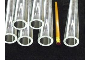 Devardi Glass COE 33 Boro Tubing, 6 Clear 25mm x 3mm (1 inch) Borosilicate 12" Tubes