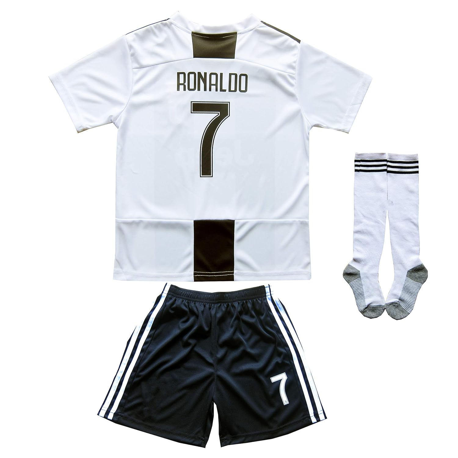 FCRM 2018 2019 New #7 Cristiano Ronaldo Kids Home Soccer Jersey Shorts Youth Sizes