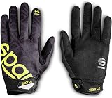 Sparco Meca 3 Gloves Size 9 Black/Yellow Mechanic Driving 47% Polyester
