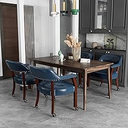 JESONVID Dining Chair with Casters Set of 4, Accent