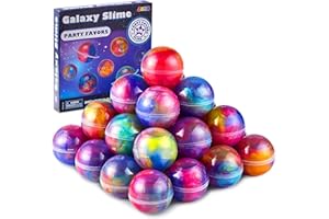 JOYIN Slime Party Favors, 36 Pack Galaxy Slime Ball - Stretchy, Non-Sticky, Mess-Free, Stress Relief, and Safe - Toys for Girls and Boys - Classroom Reward, Party Supplies