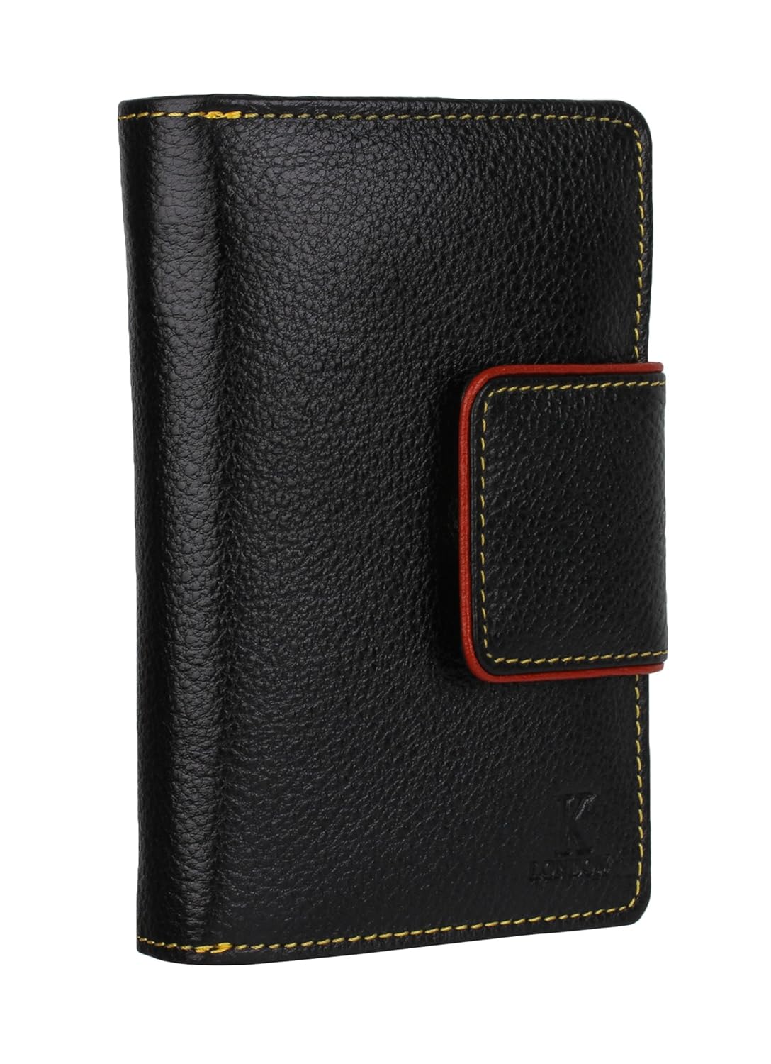 k london women's leather malden rushett clutch wallet (black)