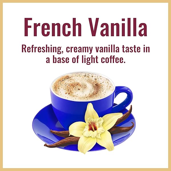 HILLS BROS. CAPPUCCINO MIX – RICH, FROTHY COFFEEHOUSE-TASTING INSTANT DRINK MIX – QUICK AND EASY PREPARATION – PERFECT FOR HOT & ICED DRINKS & CREAMING COFFEE – FRENCH VANILLA, 1 PACK OF 16OZ