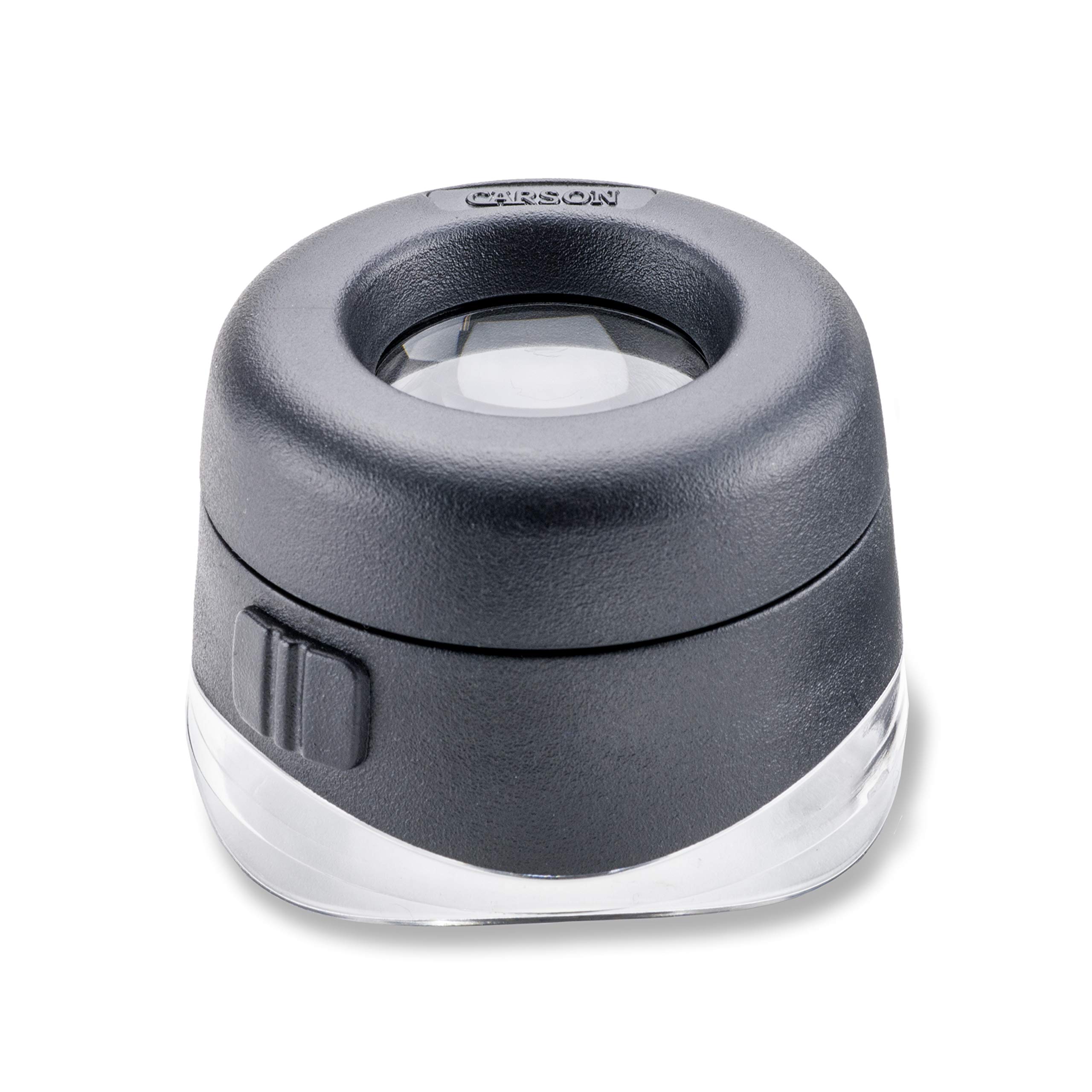 Carson LED VersaLoupe 10x LED Lighted Focusing Loupe Magnifier (LH-50),Black/Clear