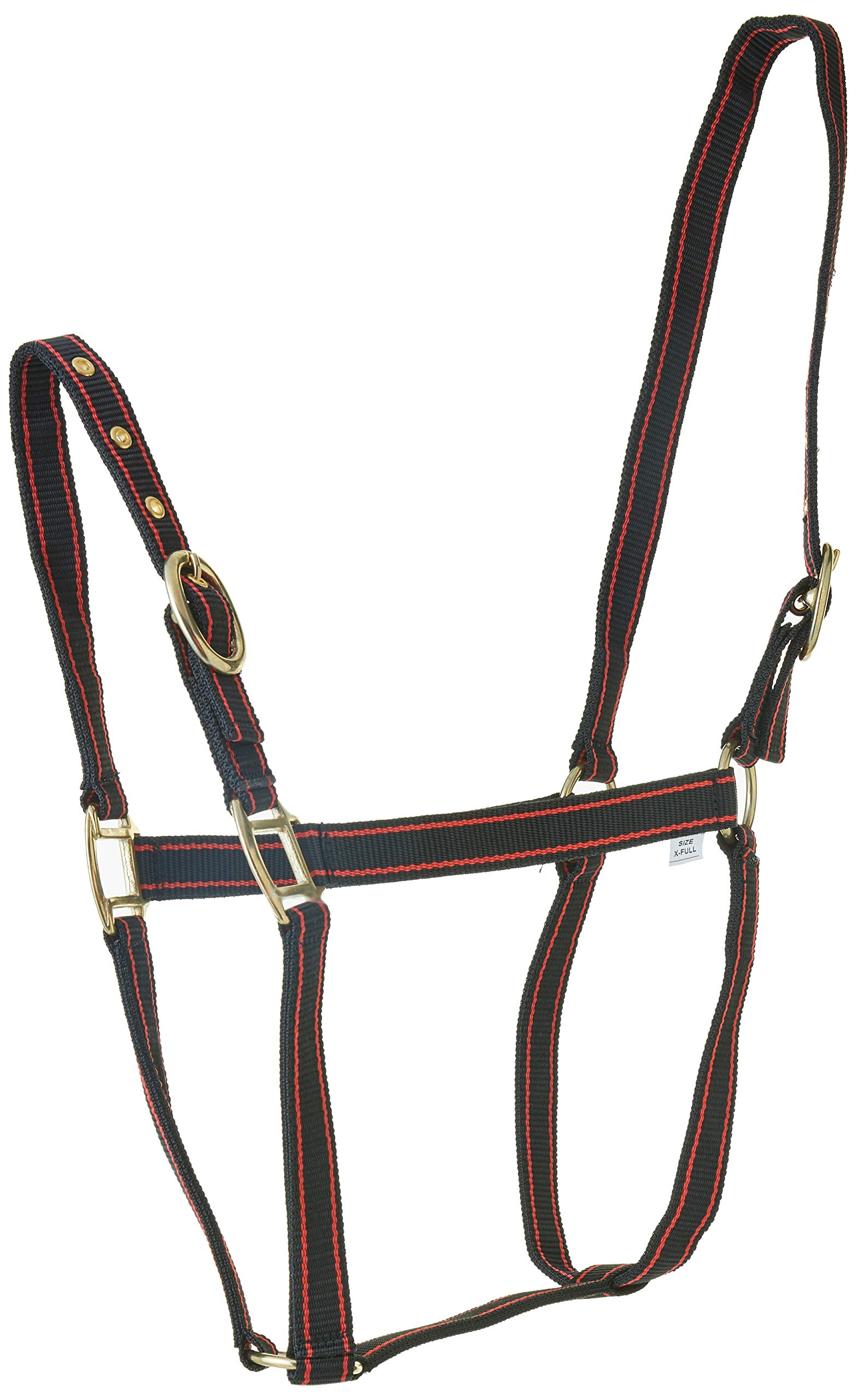 Rhinegold Nylon Headcollar - Full - Black/Red — image 1