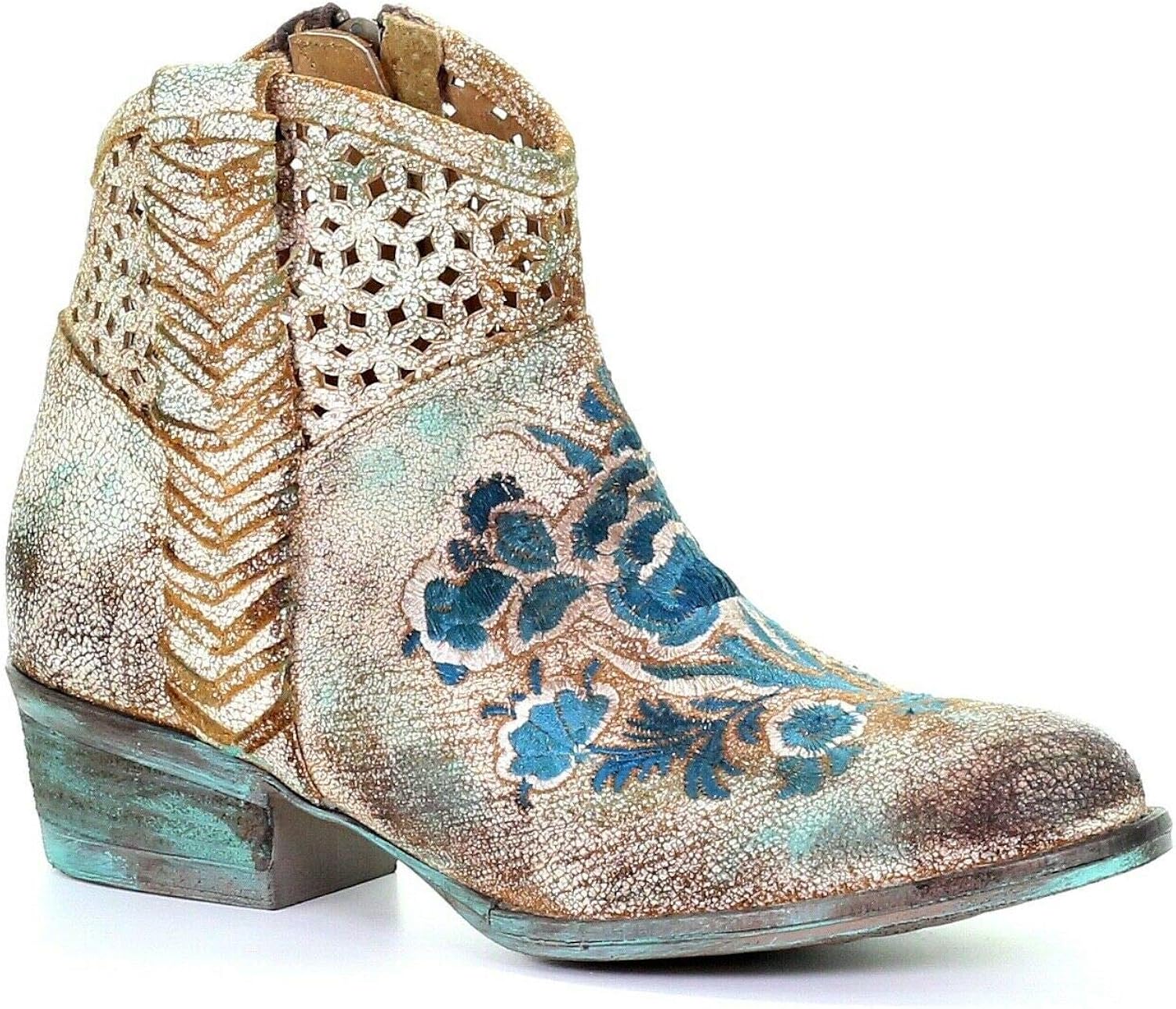 turquoise booties