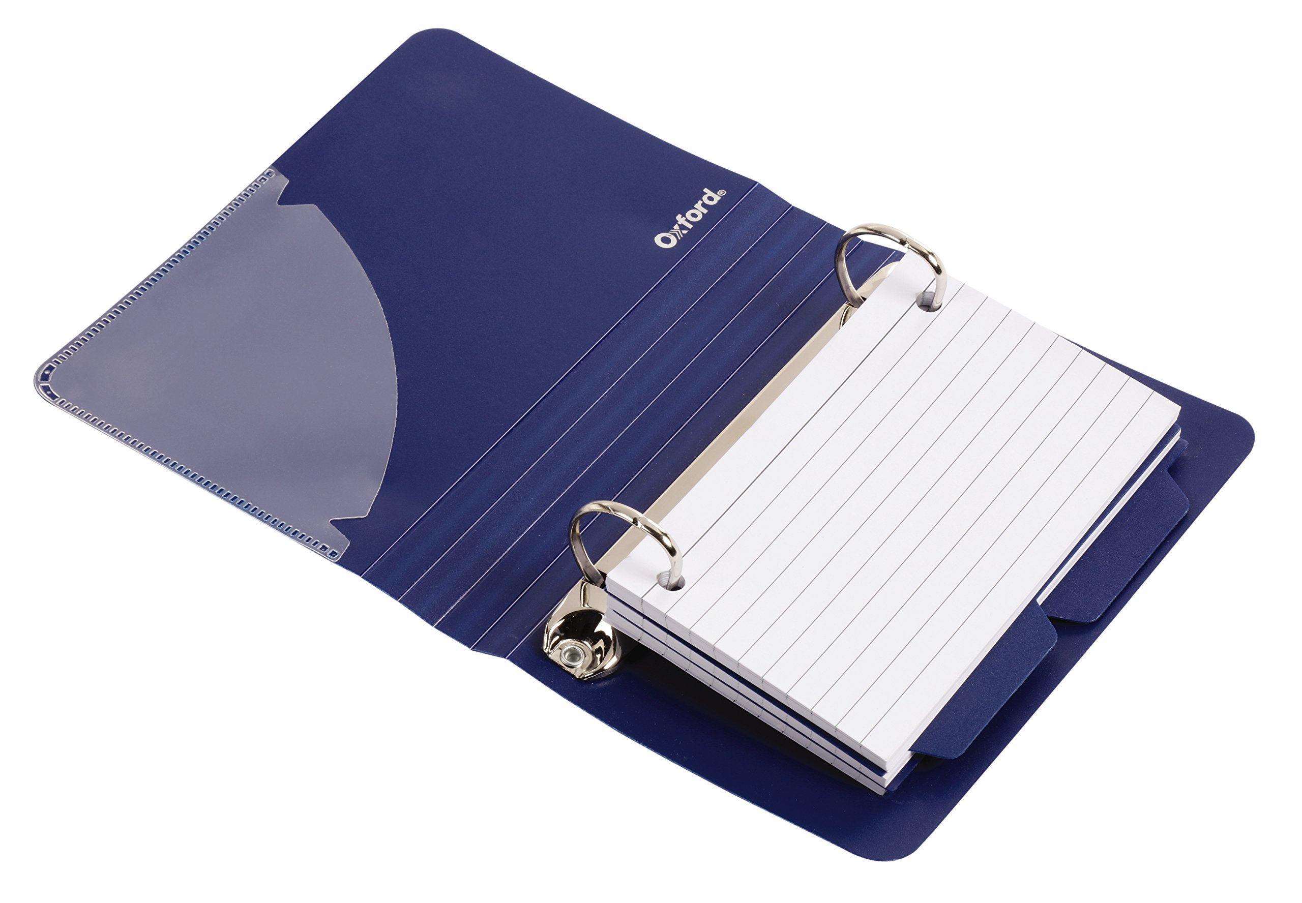Oxford Poly Index Card Binder, 3 x 5 Inches, Color Will Vary, Includes