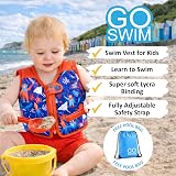 Go Swim Baby Toddler Kids Float Vest Fixed Buoyancy Safety Strap view 3