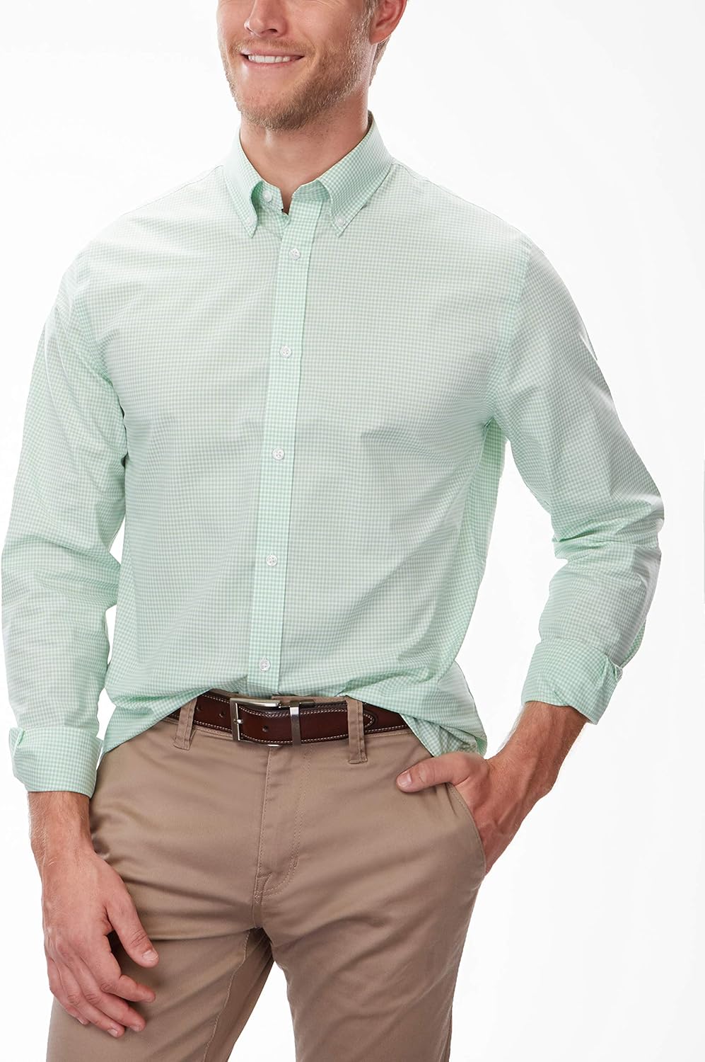 Tommy Hilfiger Men's Dress Shirt Slim Fit Non Iron Gingham at  Men’s Clothing store