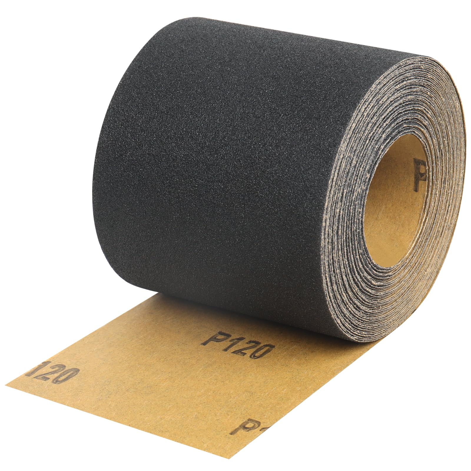 Shineboc 120 Grit Sandpaper Roll, 93mm x 10m Wet Dry Silicon Carbide Longboard Sand Paper for Automotive Metal Wood Sanding＆Polishing