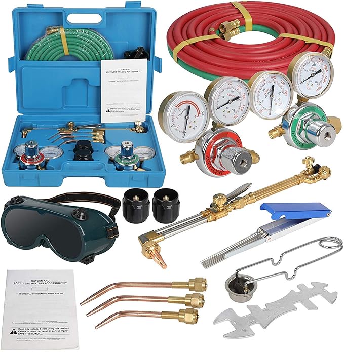 ZENSTYLE Oxygen & Acetylene Gas Cutting Torch and Welding Kit Portable