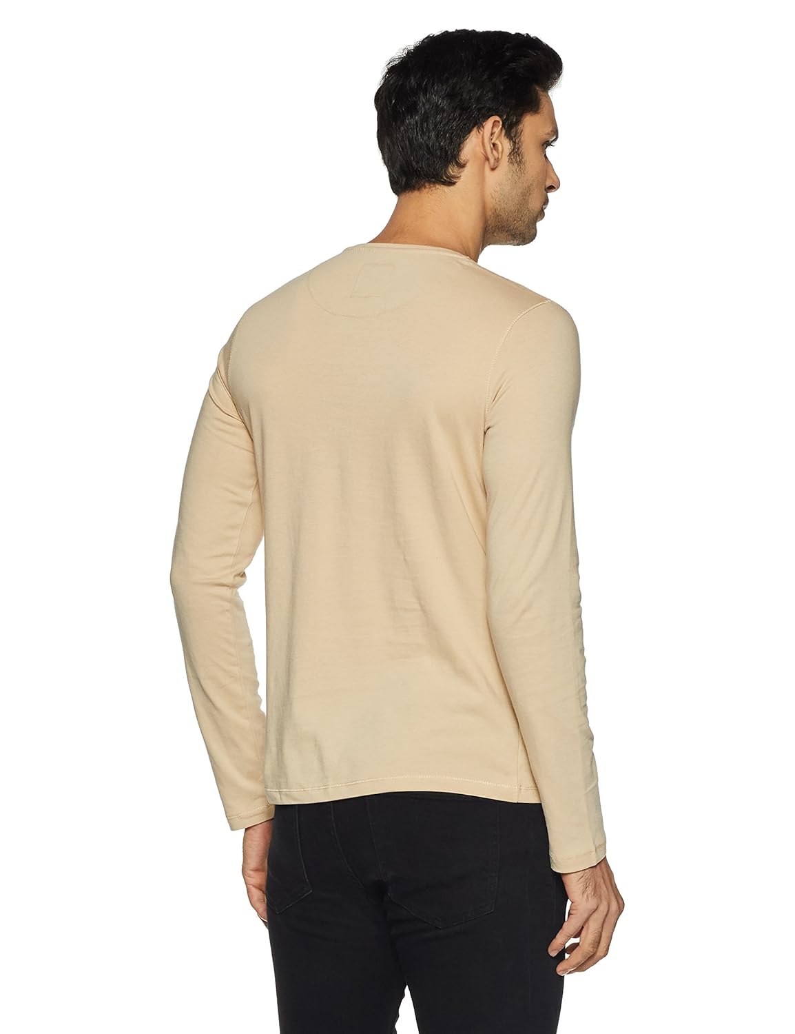 qube by fort collins men's solid regular fit t-shirt