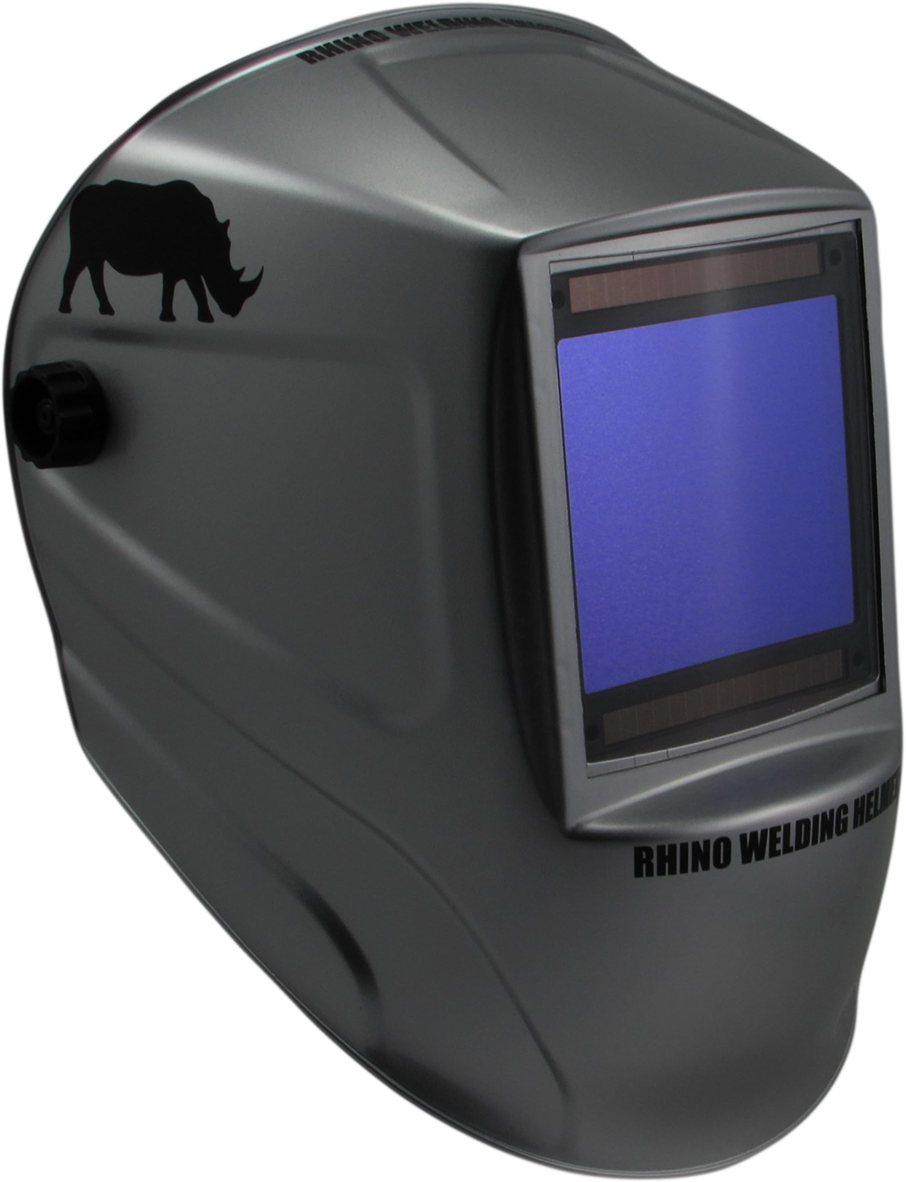 SUPERVIEW Rhino Welding Helmet - 14.4 Square Inch SuperView Lens - Auto-Darkening Shades 4/5-13 + Grind (Silver)