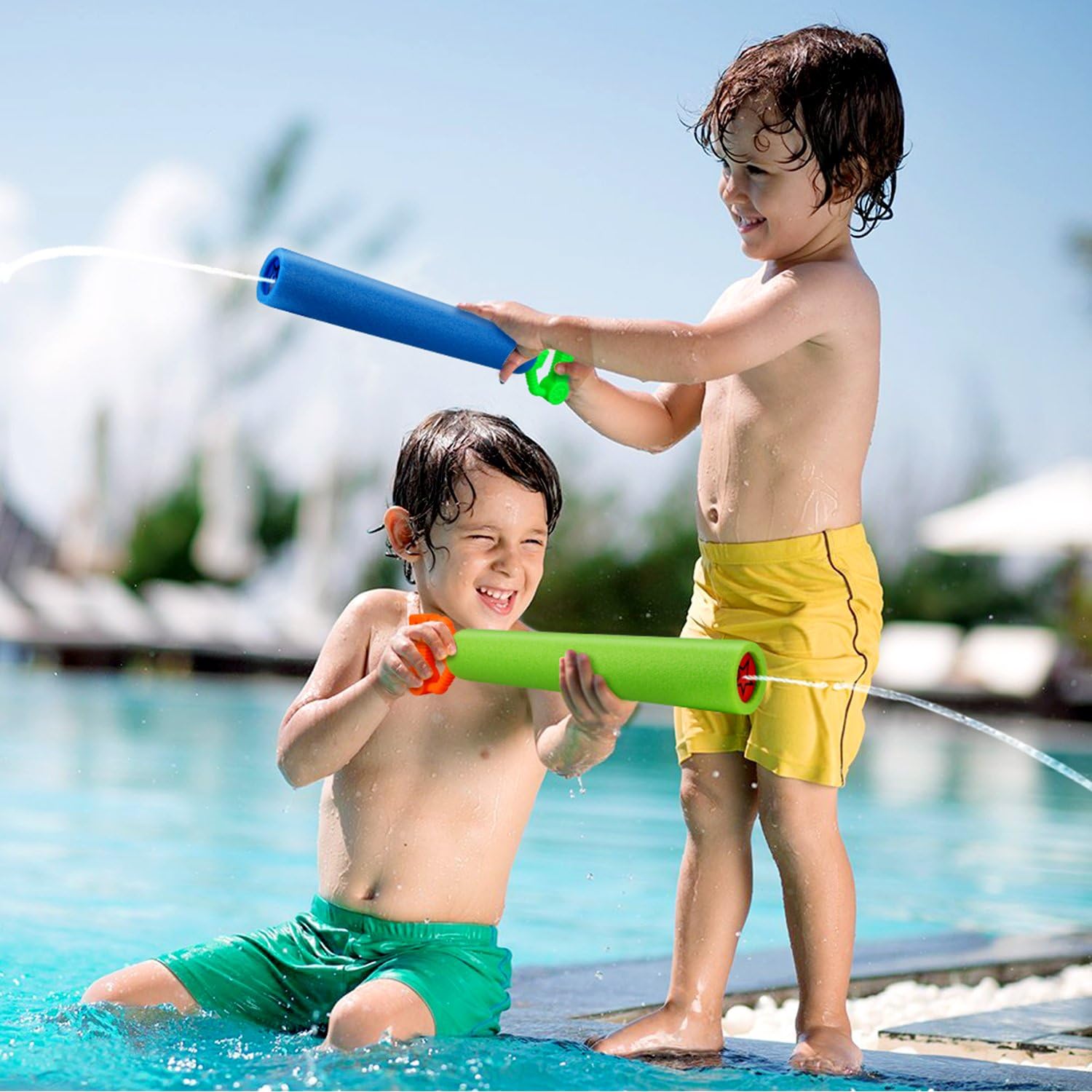 Betheaces Water Guns Toys for Kids, 3Pack Foam Water Blaster Shooter Summer Fun Outdoor Swimming Pool Games Toys for Boys Girls Adults: Toys & Games