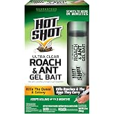Hot Shot Ultra Clear Roach &amp; Ant Gel Bait 2.5 Ounces, Water-Based Gel Bait | Kills Roaches, Their Eggs &amp; Ants, Starts Working In Minutes &amp; Keeps Killing up to 3 Months, For Indoor Use Only