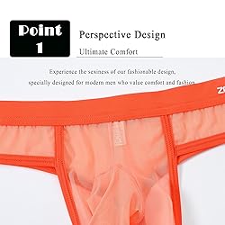 ZAIGGUT Mens Thongs Sexy Underwear See Through G