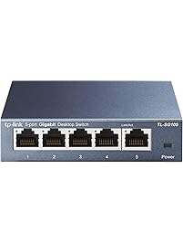 TP-Link 5 Port Gigabit Ethernet Network Switch | Ethernet Splitter | Sturdy Metal w/ Shielded Ports | Life Time Warranty| Plug-and-Play | Traffic Optimization | Unmanaged (TL-SG105)