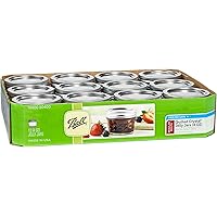 Ball Mason 4oz Quilted Jelly Jars with Lids and Bands, Set of 12