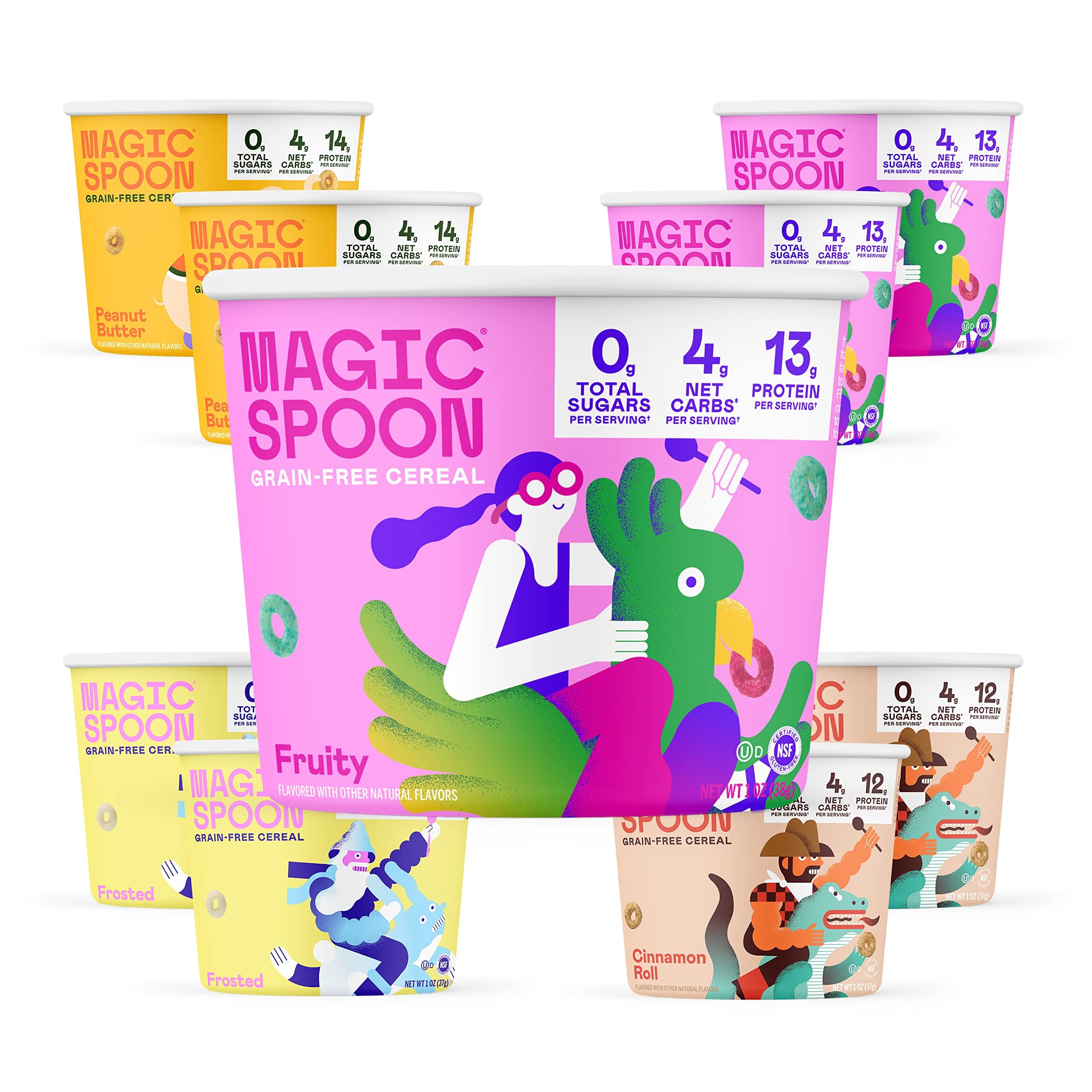 Magic Spoon Cereal, Variety 8-Pack Single Serve