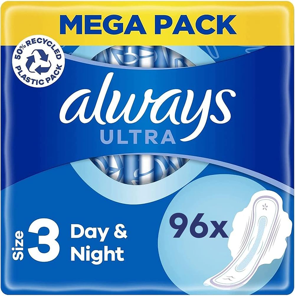 Always Ultra Night Day & Night Towels Size 3 with Wings MEGA Pack 96