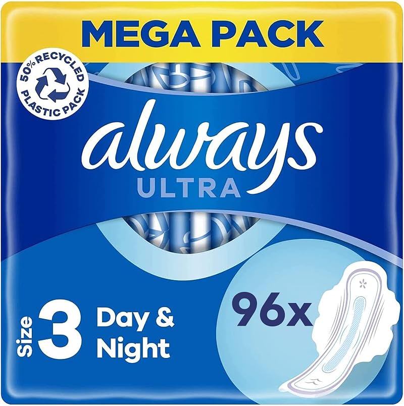 Always Ultra Night Day & Night Towels Size 3 with Wings MEGA Pack 96