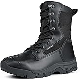 FREE SOLDIER Men's Work Tactical Boots 8 Inches Lightweight Combat Boots Durable Suede Leather Military Boot Desert Boot