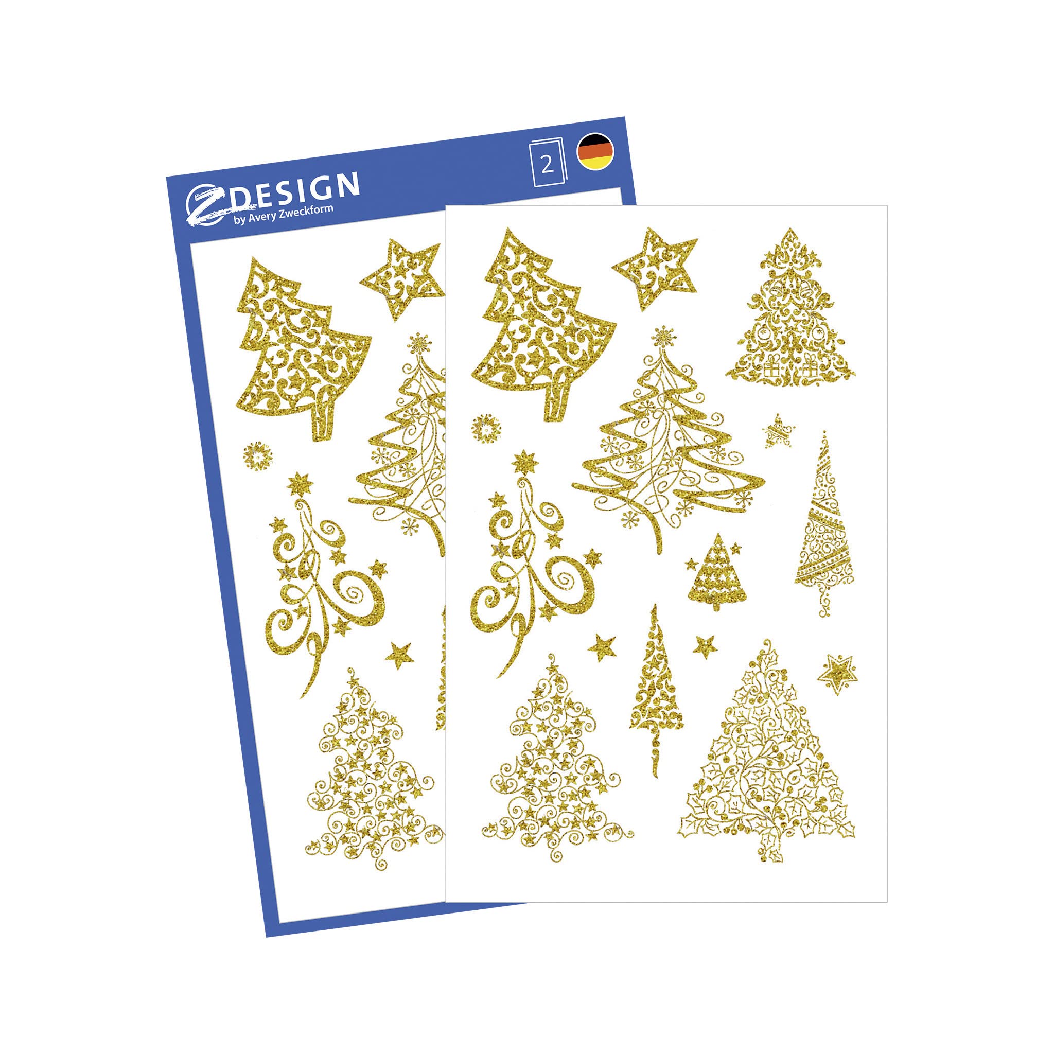 Avery 52273 Christmas Stickers, 30 Stickers, Christmas Trees