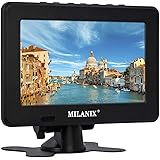 Milanix Upgraded 7" Portable Widescreen LCD TV with Two Way Stand, Detachable Antenna, USB/SD Card Slot, Built in Digital Tun