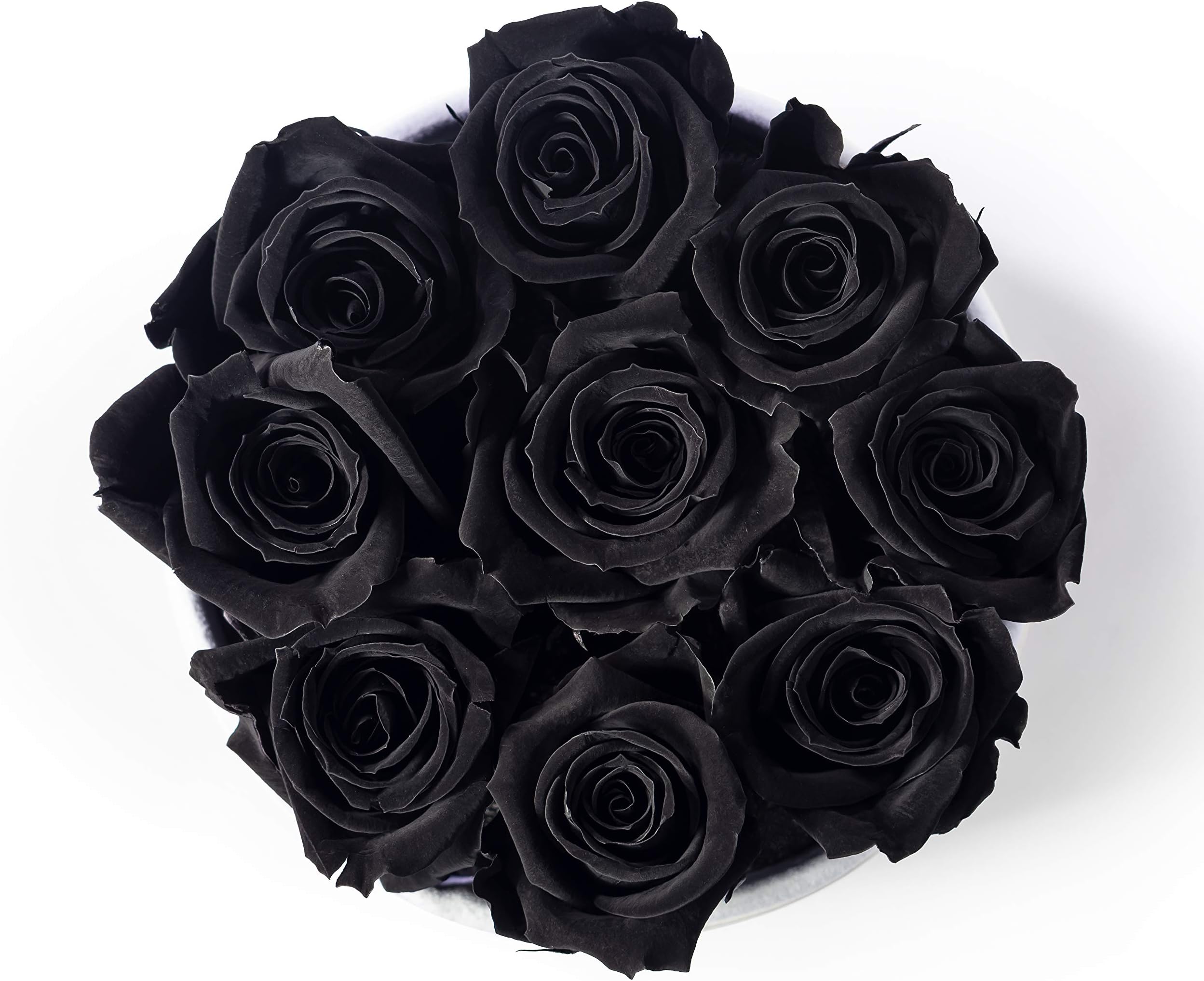 Bellissima Fiore Black Preserved Flowers Eternal Roses Arrangement Box Decor, Anniversary, Birthday, Valentines, Mother's Day,Wedding, Christmas Forever Rose Handmade