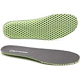 7STROBBS Thin Breathable Insoles for Men, Lightweight Replacement Cushion Shoe Inserts for Sneakers Work Shoes, Soft Sweat Absorbing Innersole Shoe Pads, Gray U9/10