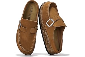 Project Cloud 100% Genuine Leather Moccasin-Style Clogs for Women - Memory Foam and Water Resistant Mules Slip-on - Non-Slip and Durable Clogs Casual Shoes for Women Footwear (Carline)