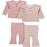 Modern Moments by Gerber baby-girls 4-pack Henley Top and Pants Set